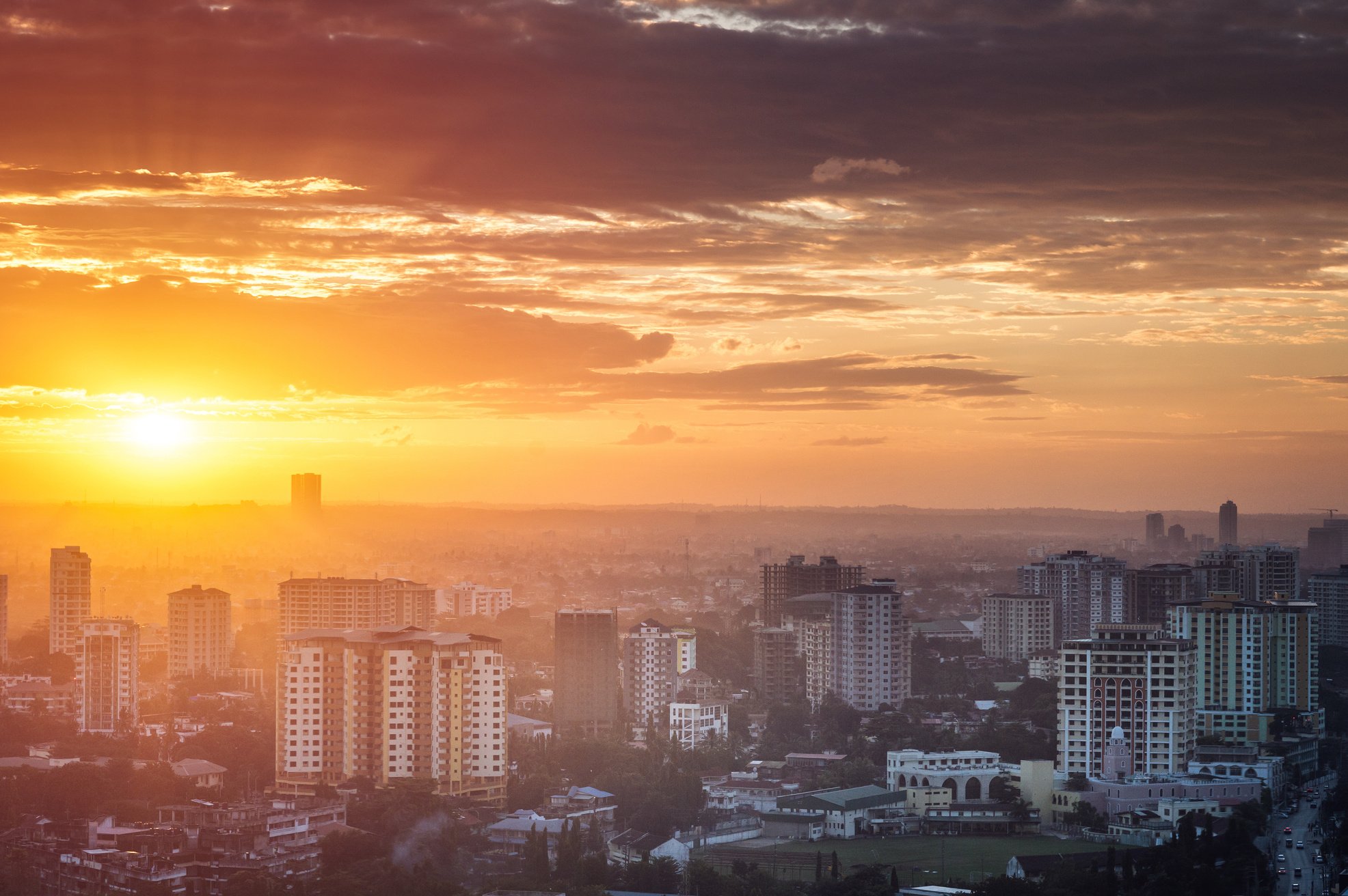 Sunset over Dar es Salaam